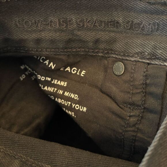 American Eagle low rise skater Jean in black wide leg - Picture 5 of 9